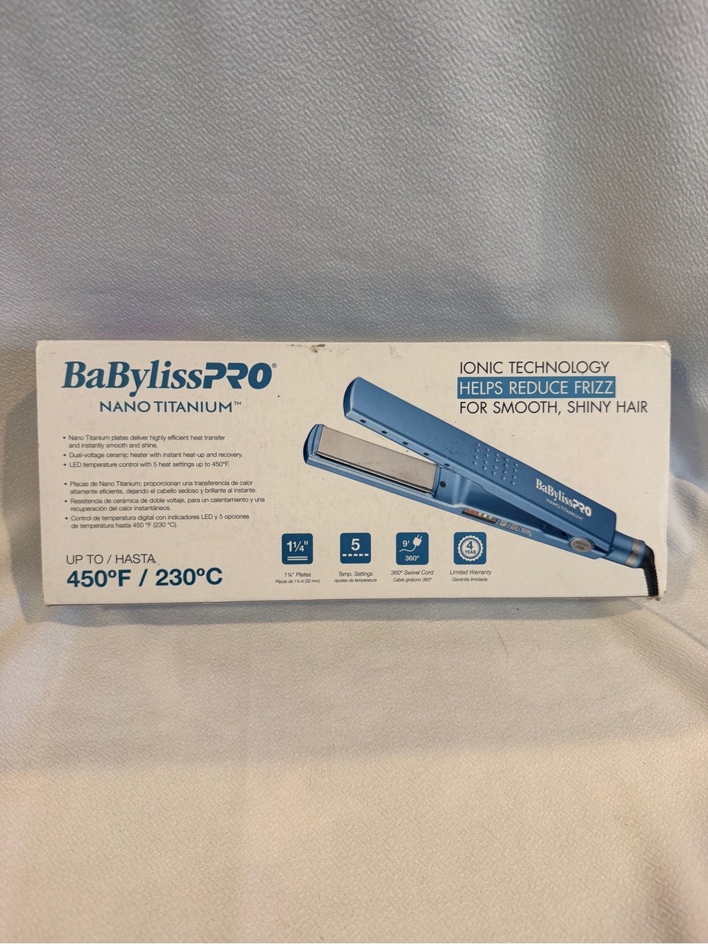 NEW BaBylissPRO 1.25" Digital Ionic Flat Iron Hair Straightener 1 1/4 Inch - Picture 4 of 7
